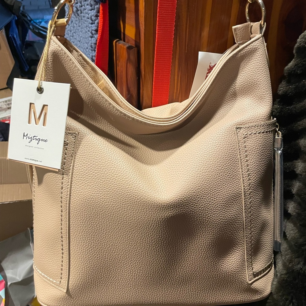 Miztique Cream Hobo Bag